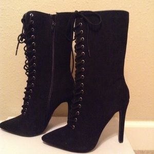 Forever 21 suede lace up boots - New, never worn